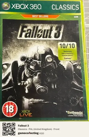 Fallout 3 Xbox 360, United Kingdom box front