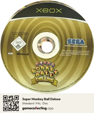 Super Monkey Ball Deluxe Xbox, PAL disc
