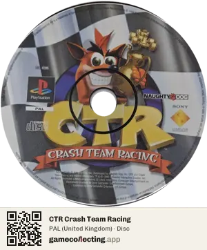 CTR Crash Team Racing PlayStation, PAL disc