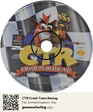 CTR Crash Team Racing PlayStation, PAL disc
