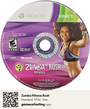 Zumba Fitness Rush Xbox 360, NTSC disc