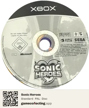Sonic Heroes Xbox, PAL disc