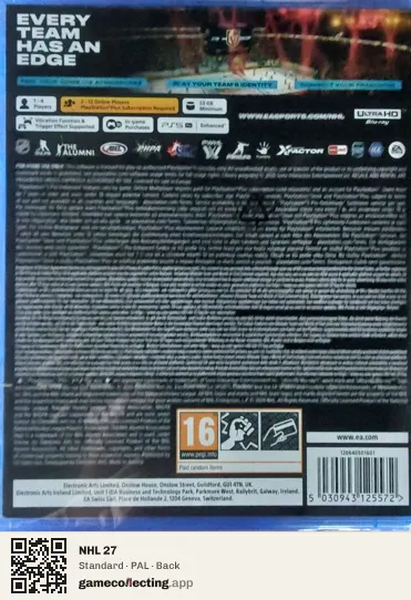 NHL 27 PlayStation 5, PAL box back