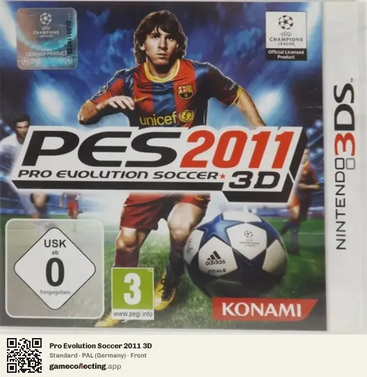 Pro Evolution Soccer 2011 3D Nintendo 3DS, Germany box front