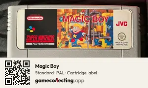 Magic Boy Super Nintendo Entertainment System, PAL cartridge label
