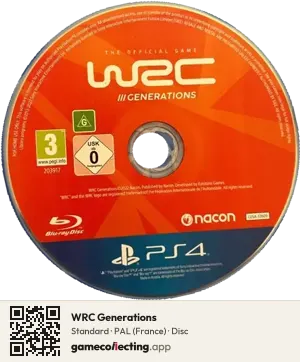 WRC Generations PlayStation 4, PAL disc