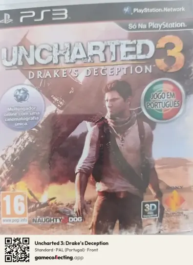 Uncharted 3: Drake's Deception PlayStation 3, Portugal box front
