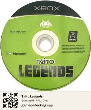 Taito Legends Xbox, PAL disc