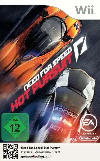 Need for Speed: Hot Pursuit Nintendo Wii, Germany box front