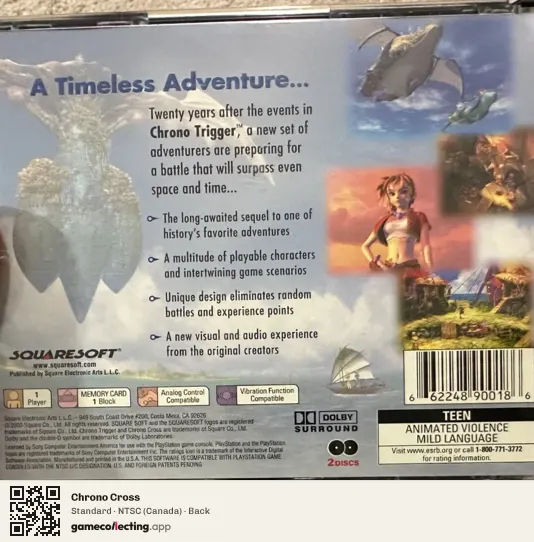 Chrono Cross PlayStation, Canada box back