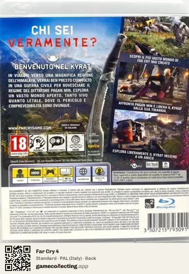 Far Cry 4 PlayStation 3, Italy box back