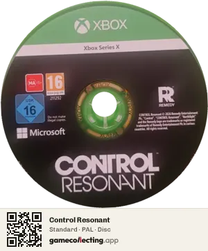 Control Resonant Xbox Series X, PAL disc