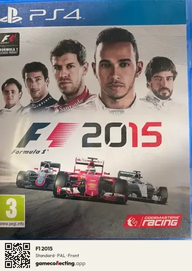 F1 2015 PlayStation 4, PAL box front