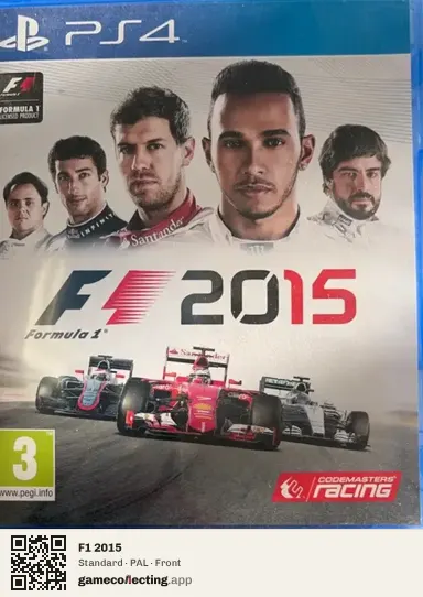 F1 2015 PlayStation 4, PAL box front