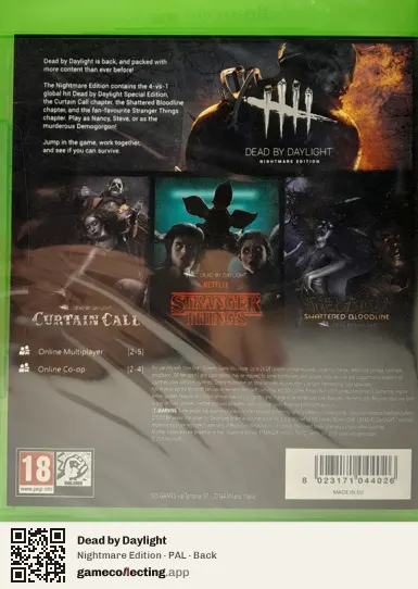 Dead by Daylight Xbox One, PAL box back