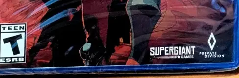 Hades, the ESRB box on its front