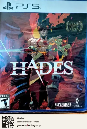 Hades PlayStation 5, NTSC box front