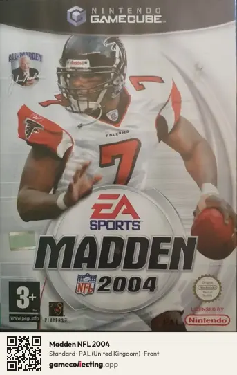Madden NFL 2004 Nintendo GameCube, United Kingdom box front
