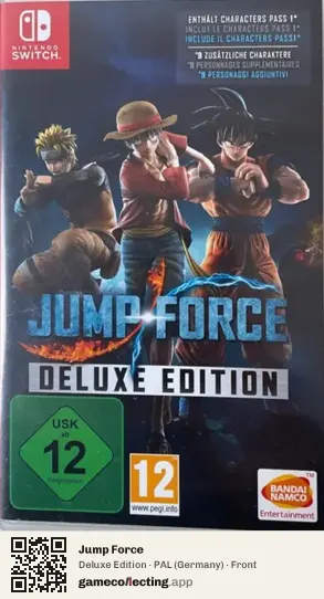 Jump Force Nintendo Switch, Germany box front