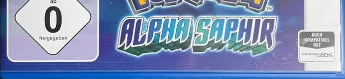 Pokémon Alpha Sapphire, the USK square on its front