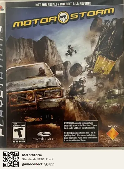 MotorStorm PlayStation 3, NTSC box front