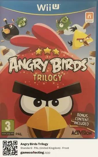 Angry Birds Trilogy Nintendo Wii U, United Kingdom box front