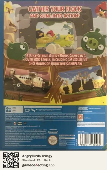 Angry Birds Trilogy Nintendo Wii U, PAL box back