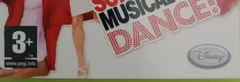 High School Musical 3: Senior Year Dance, the PEGI square on its front