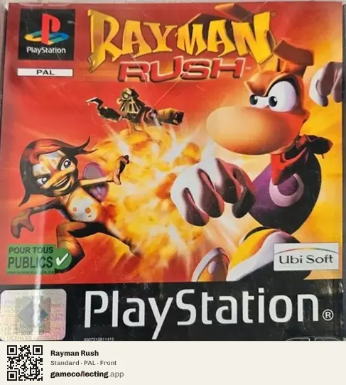 Rayman Rush PlayStation, PAL box front