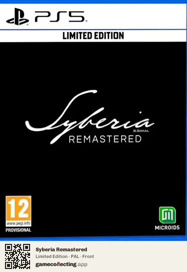 Syberia Remastered PlayStation 5, PAL box front