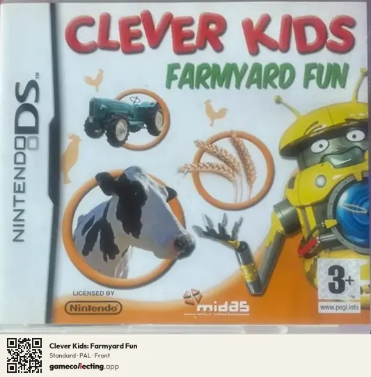 Clever Kids: Farmyard Fun Nintendo DS, PAL box front