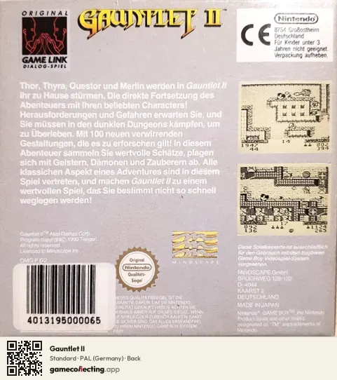 Gauntlet II Game Boy, Germany box back