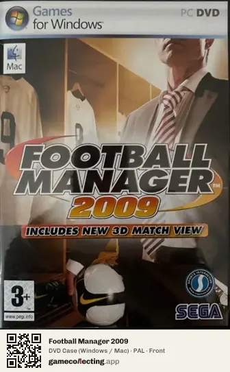 Football Manager 2009 Computer, PAL box front