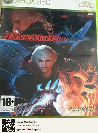 Devil May Cry 4 Xbox 360, PAL box front