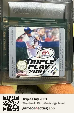 Triple Play 2001 Game Boy Color, PAL cartridge label