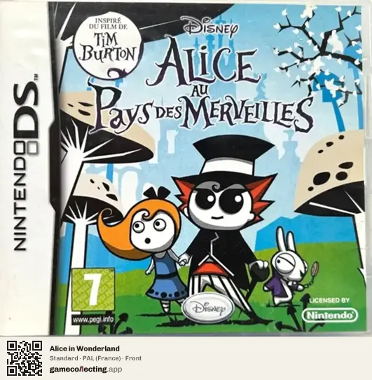 Alice in Wonderland Nintendo DS, France box front