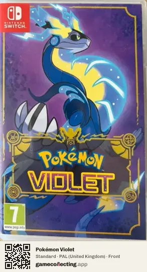 Pokémon Violet Nintendo Switch, United Kingdom box front