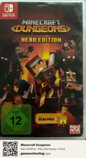 Minecraft Dungeons Nintendo Switch, Germany box front