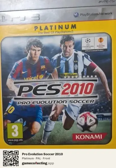 Pro Evolution Soccer 2010 PlayStation 3, PAL box front