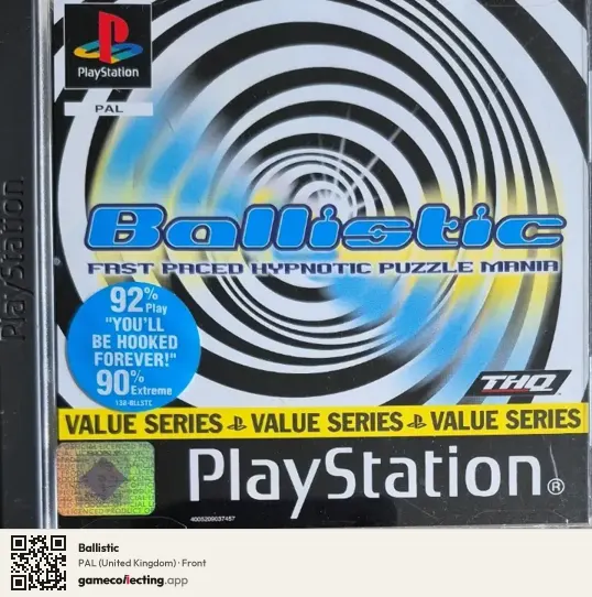 Ballistic PlayStation, United Kingdom box front