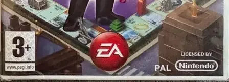 Monopoly, the PEGI square on its front