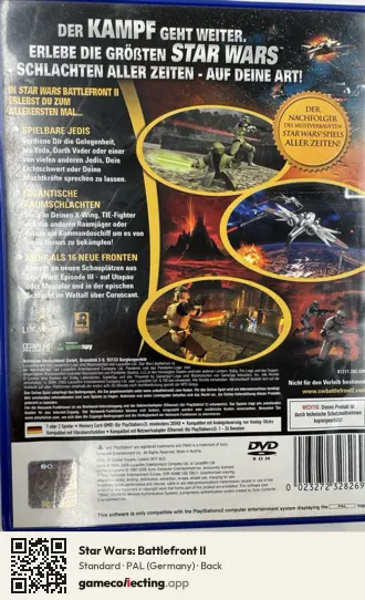 Star Wars: Battlefront II PlayStation 2, Germany box back