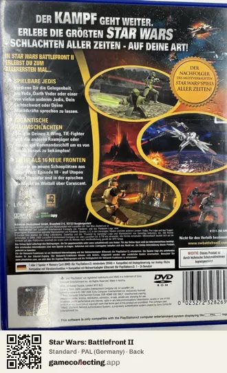 Star Wars: Battlefront II PlayStation 2, Germany box back