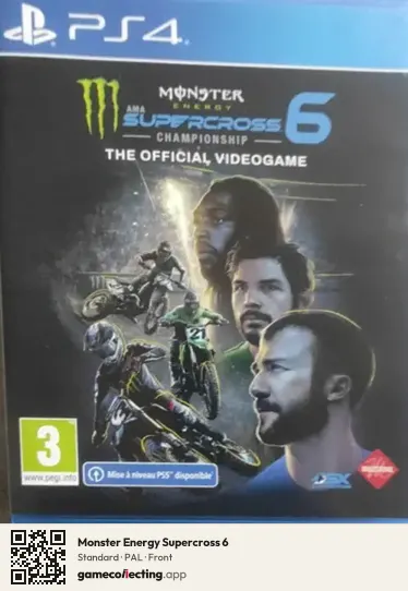 Monster Energy Supercross 6 PlayStation 4, PAL box front