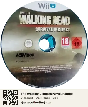 The Walking Dead: Survival Instinct Nintendo Wii U, PAL disc