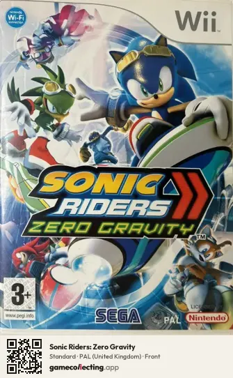 Sonic Riders: Zero Gravity Nintendo Wii, United Kingdom box front