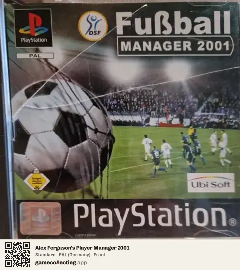 Alex Ferguson's Player Manager 2001 PlayStation, Germany box front