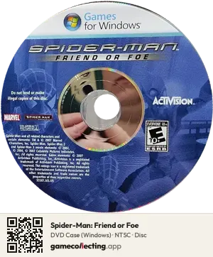 Spider-Man: Friend or Foe Computer, NTSC disc