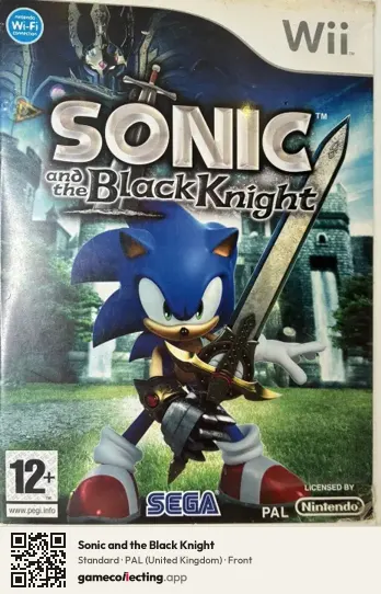Sonic and the Black Knight Nintendo Wii, United Kingdom box front