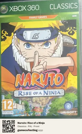 Naruto: Rise of a Ninja Xbox 360, PAL box front